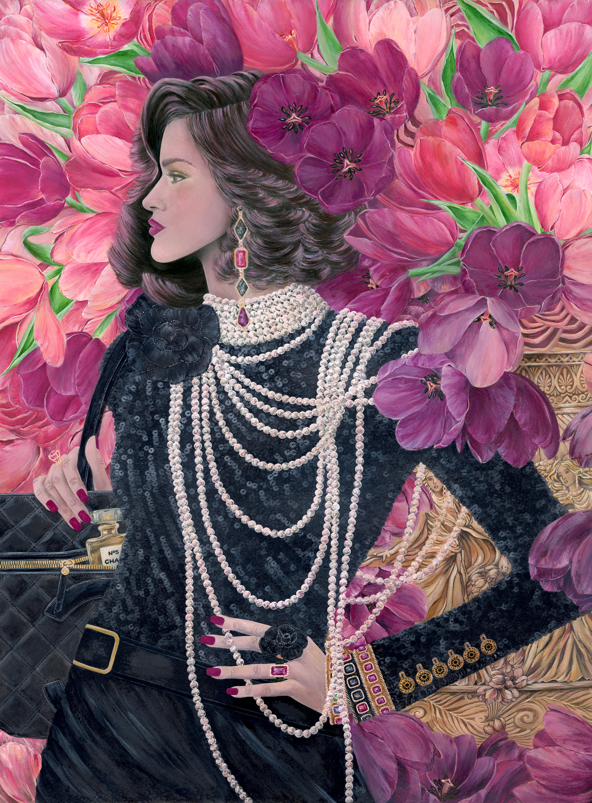 Isobel: My Grandmother's Pearls Original Art by Elena Panow