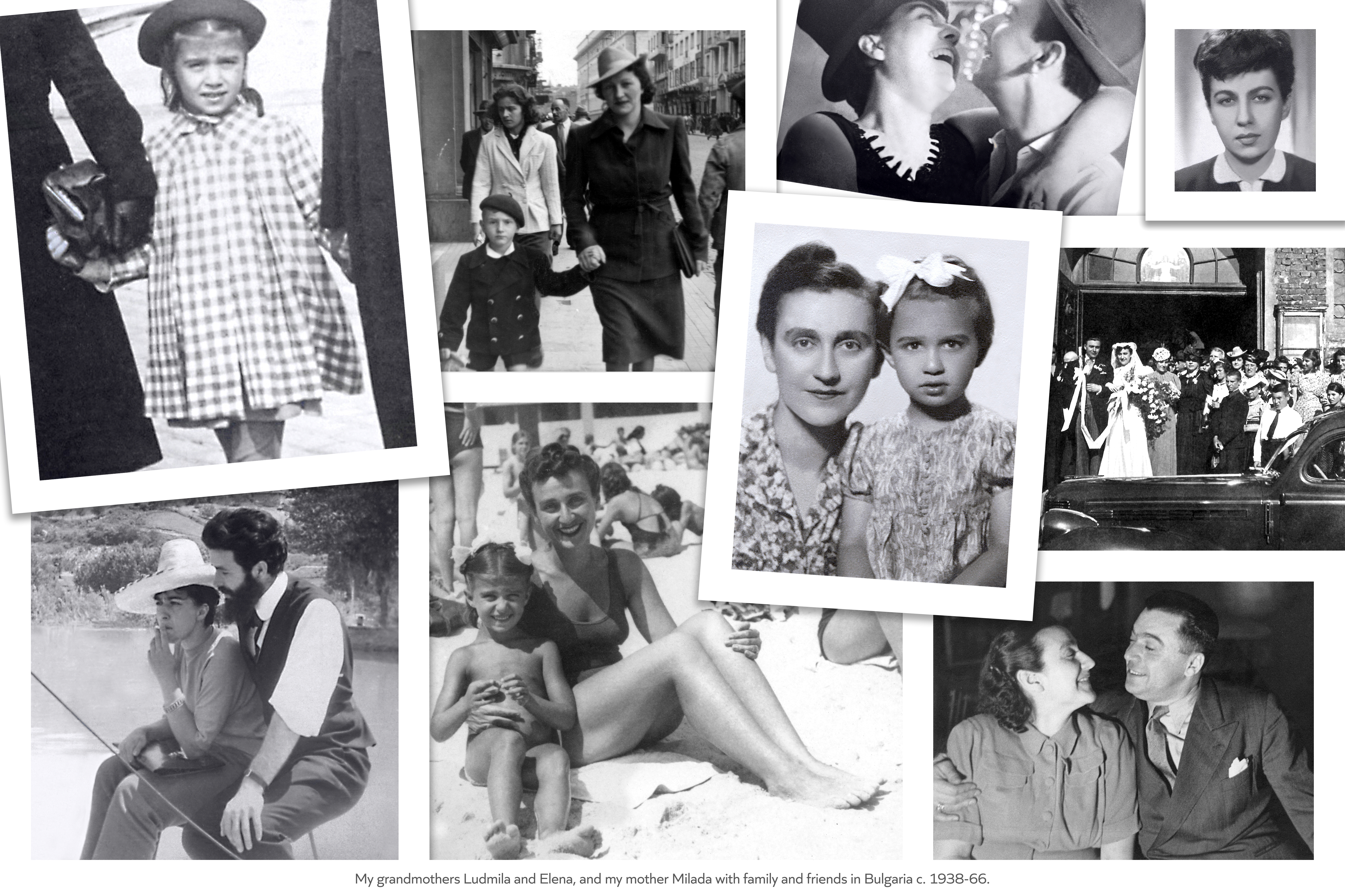 My grandmothers Ludmila and Elena, and my mother Milada with family and friends in Bulgaria c. 1938-66