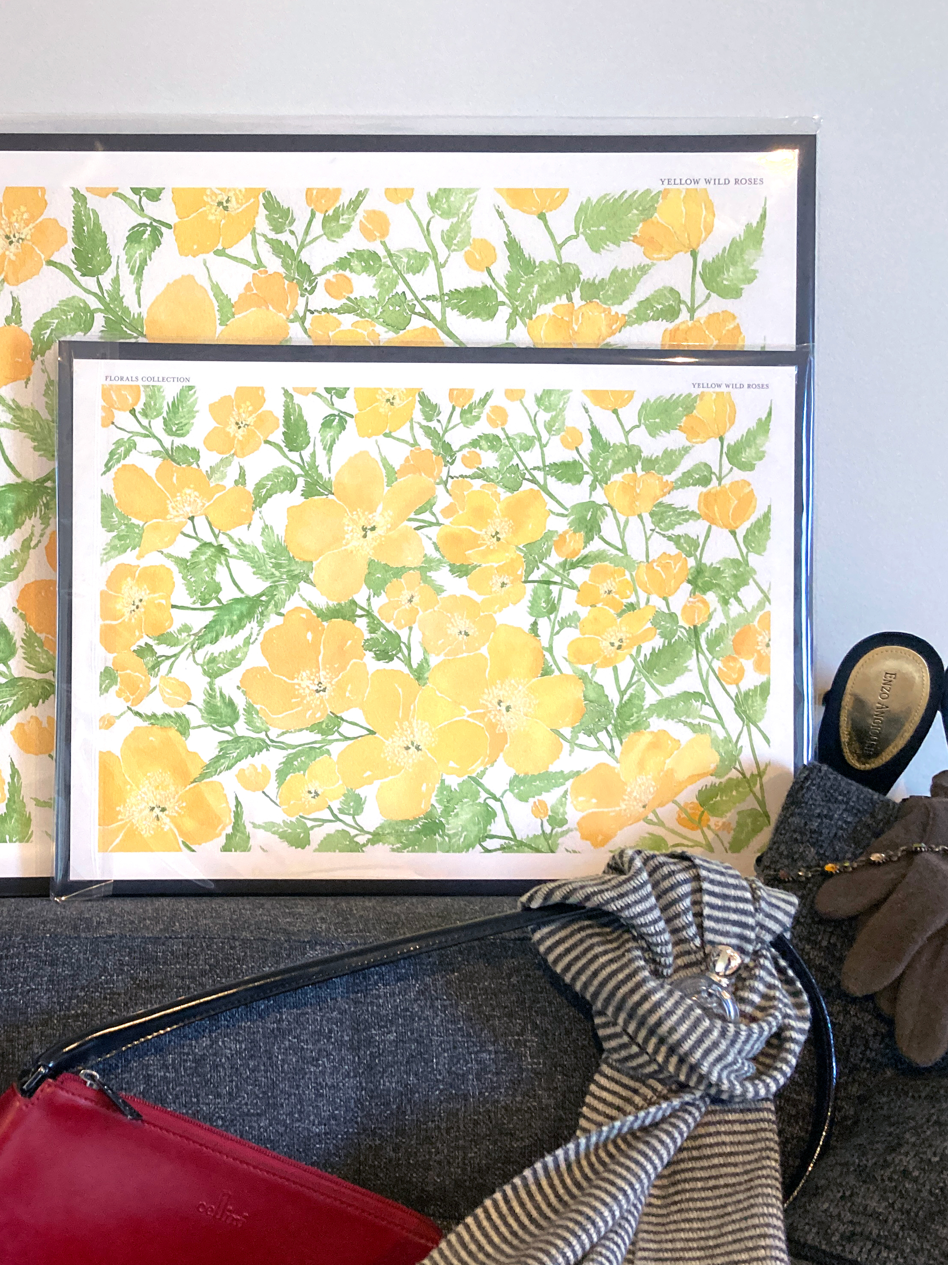 Yellow Wild Roses Fine Art Print